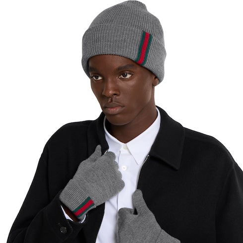 Wool hat with Web - grey
