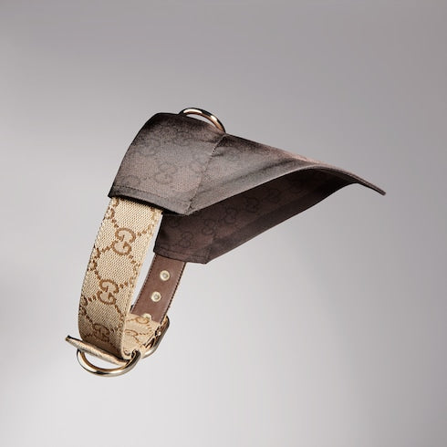 Large/extra-large pet bandana - dark brown silk