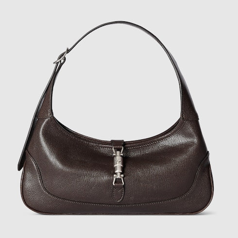 Jackie Slim medium shoulder bag - dark brown leather