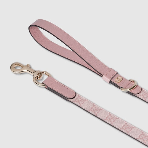 Small/medium leash - powder pink fabric