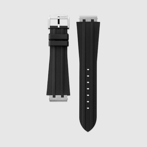 GUCCI 25H rubber strap, 40mm - black rubber