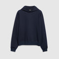 Cotton jersey sweatshirt - dark blue