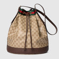 Gucci Venice large bucket bag - sand and brown GG canvas