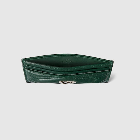 GG Marmont card case - green leather