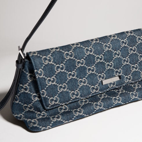 Madison medium shoulder bag - blue GG denim