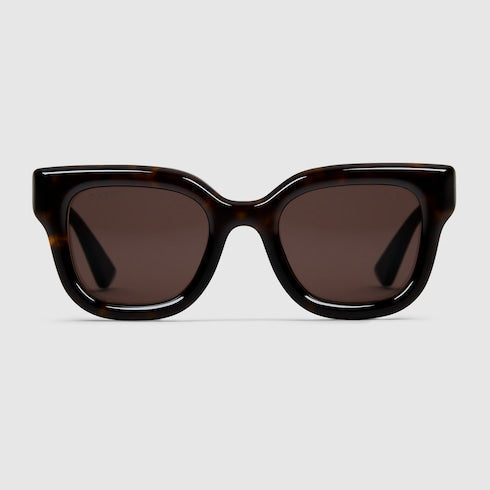Round frame sunglasses - dark brown
