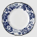 Herbarium dinner plate, set of two - blue and white porcelain