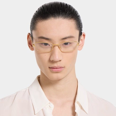 Rectangular optical frame - gold-toned