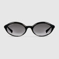 Oval frame sunglasses - black