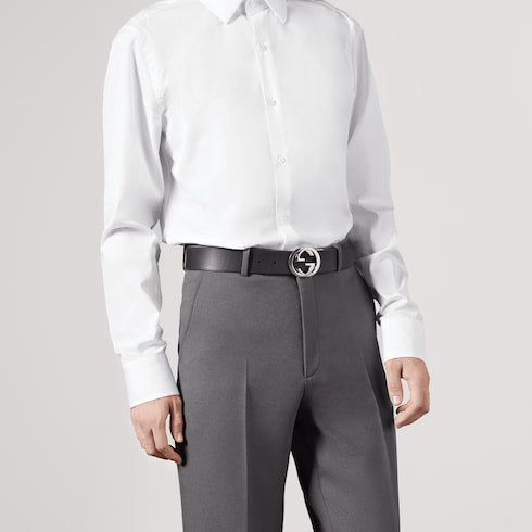 GG Supreme / Black Leather Reversible Belt - GG Supreme / Black Leather