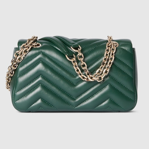 GG Marmont small shoulder bag - green leather