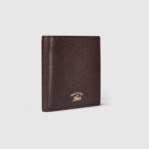 Lira bi-fold wallet - dark brown leather