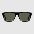Square frame sunglasses - black
