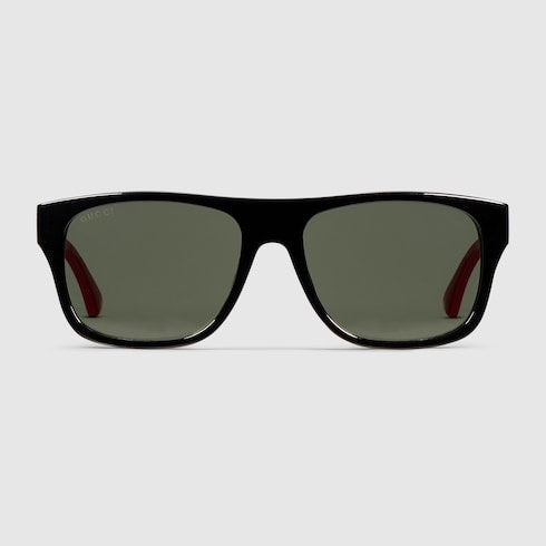 Square frame sunglasses - black
