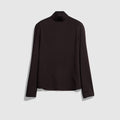 Cotton poplin shirt - dark brown