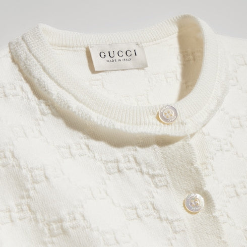 Children's GG cotton cardigan - ivory
