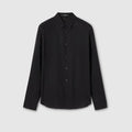 GG silk jacquard shirt - black