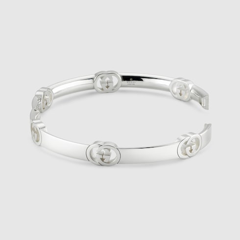 Gucci Interlocking bangle bracelet - 925 sterling silver