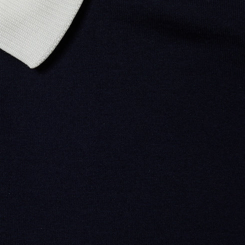 Children's cotton polo shirt - dark blue