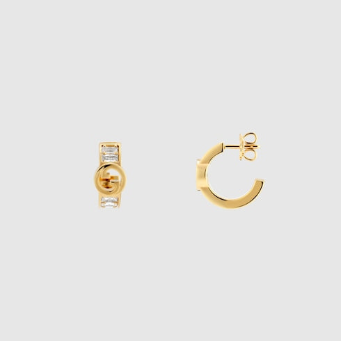 Gucci Blondie crystal mini earrings - gold-toned brass