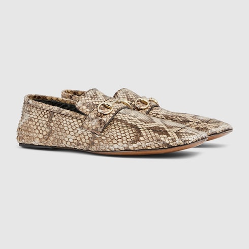 Men's Ragazzo python loafer - beige