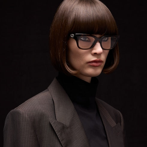 Geometric optical frame - brown tortoiseshell