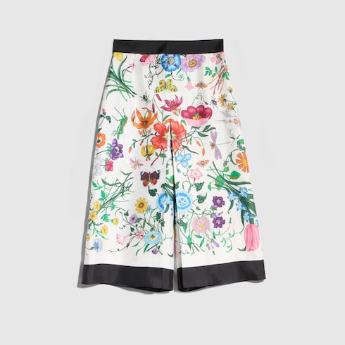 Printed silk pants - multicolor
