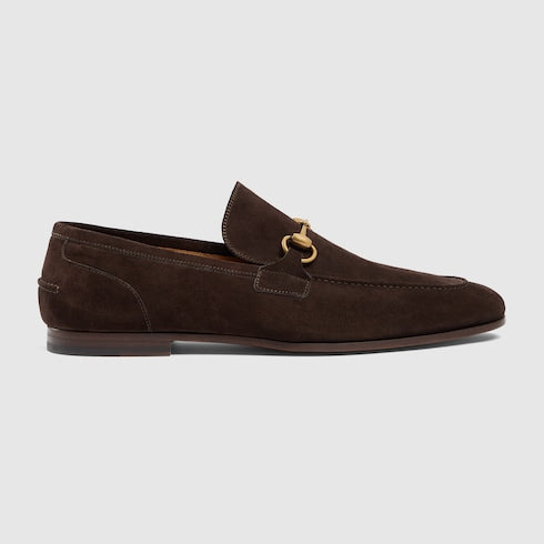 Men's Gucci Jordaan loafer - dark brown suede