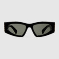 Rectangular frame sunglasses - black