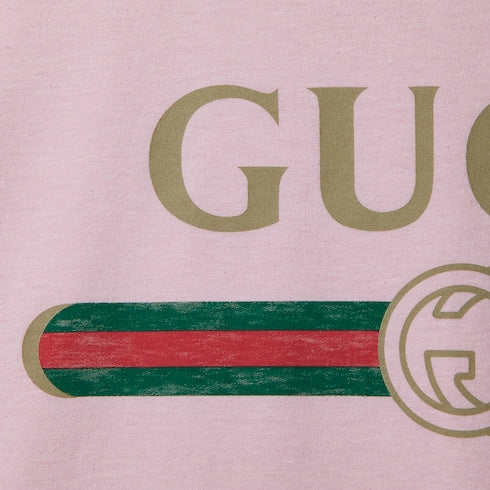 Cotton jersey and silk T-shirt with print - light pink