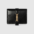 Gucci Jackie anaconda medium wallet - black
