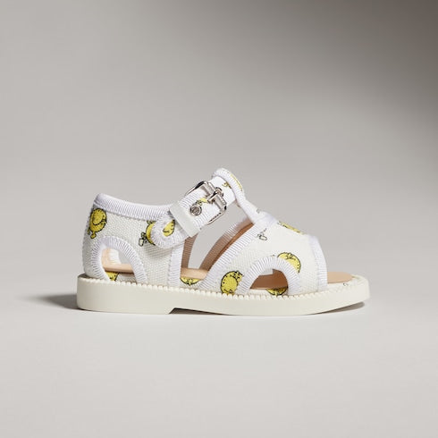 Toddler sandal - white GG canvas