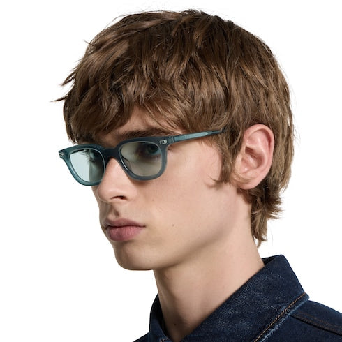 Oval frame sunglasses - opal blue