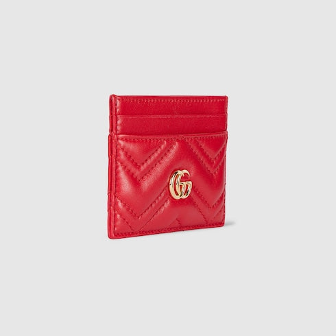 GG Marmont card case - bright red leather