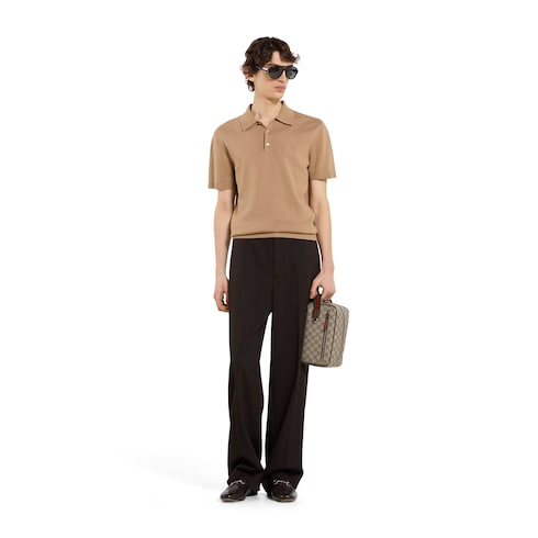 Medium GG toiletry case - beige and brown GG Supreme