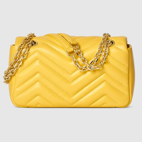 GG Marmont small shoulder bag - yellow leather