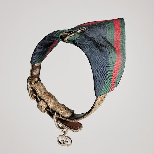 Extra-small pet bandana - dark blue silk