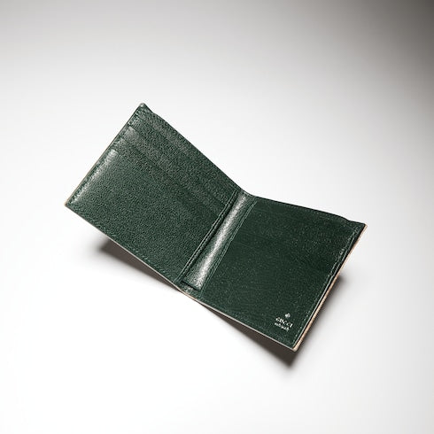 Gucci Essence Classic bi-fold wallet - sand and brown GG canvas