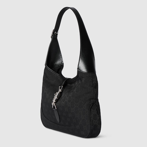 Gucci Jackie 1961 medium shoulder bag - black GG canvas