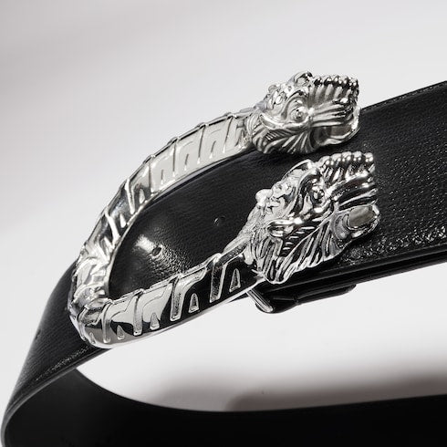 Dionysus wide belt - black leather