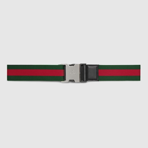 Luggage elastic Web band - green and red canvas