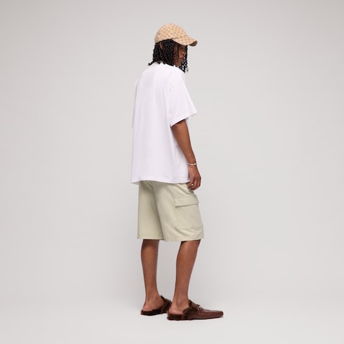 Lightweight cotton nylon twill pants - beige