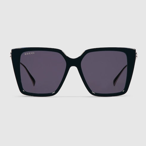 Square frame sunglasses - black