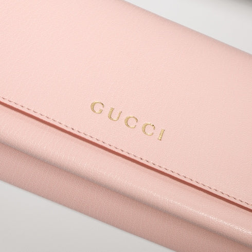 Mini pouch with Gucci lettering - light pink leather