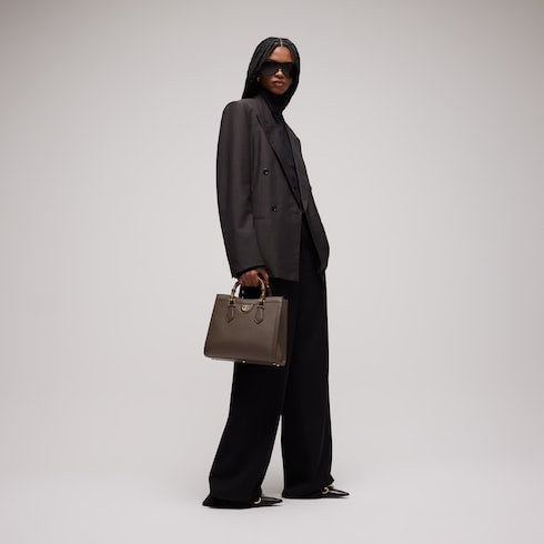 Gucci Diana medium tote bag - dark taupe leather