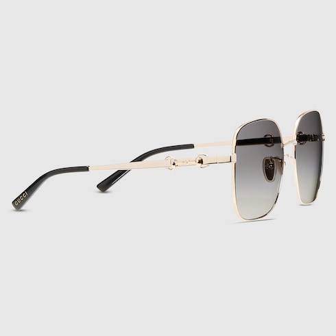 Square frame sunglasses - gold