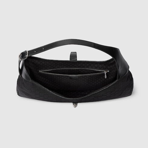 Gucci Jackie 1961 large crossbody bag - black GG canvas