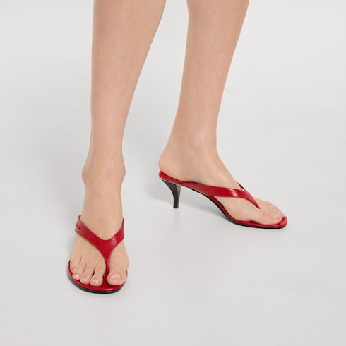 Women's Vittoria thong - red leather
