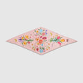 Printed silk twill diamond scarf - multicolor