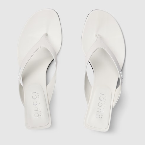Women's Vittoria thong - white leather
